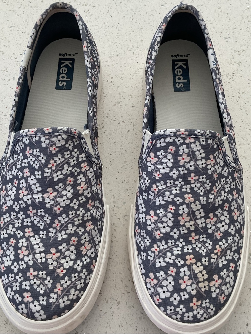 Keds Women's Navy Floral Slip-On Sneakers